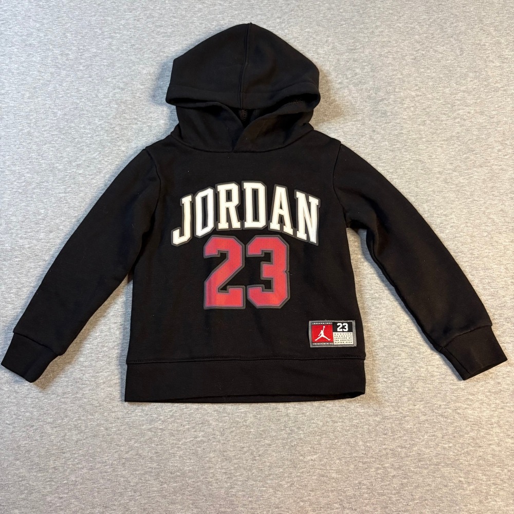 Jordan 23 Flight Fleece Pullover Hoodie Toddler Kids Black C651-023 Size 2T